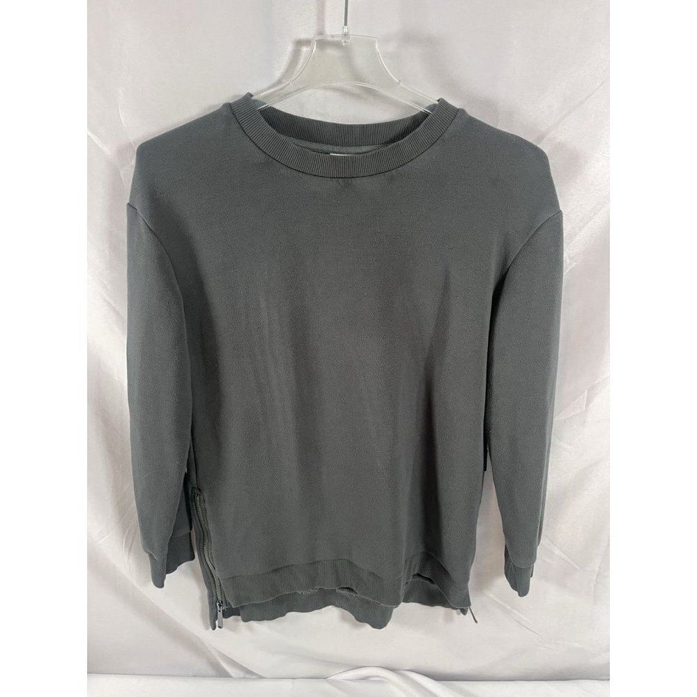 Varley Oversized Sweatshirt Side Zipper Pullover Dark Gray Women’s Size Small